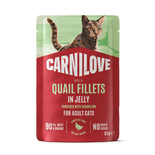 Carnilove Adult Wet Cat Food Pouches - Quail with Dandelion in Jelly