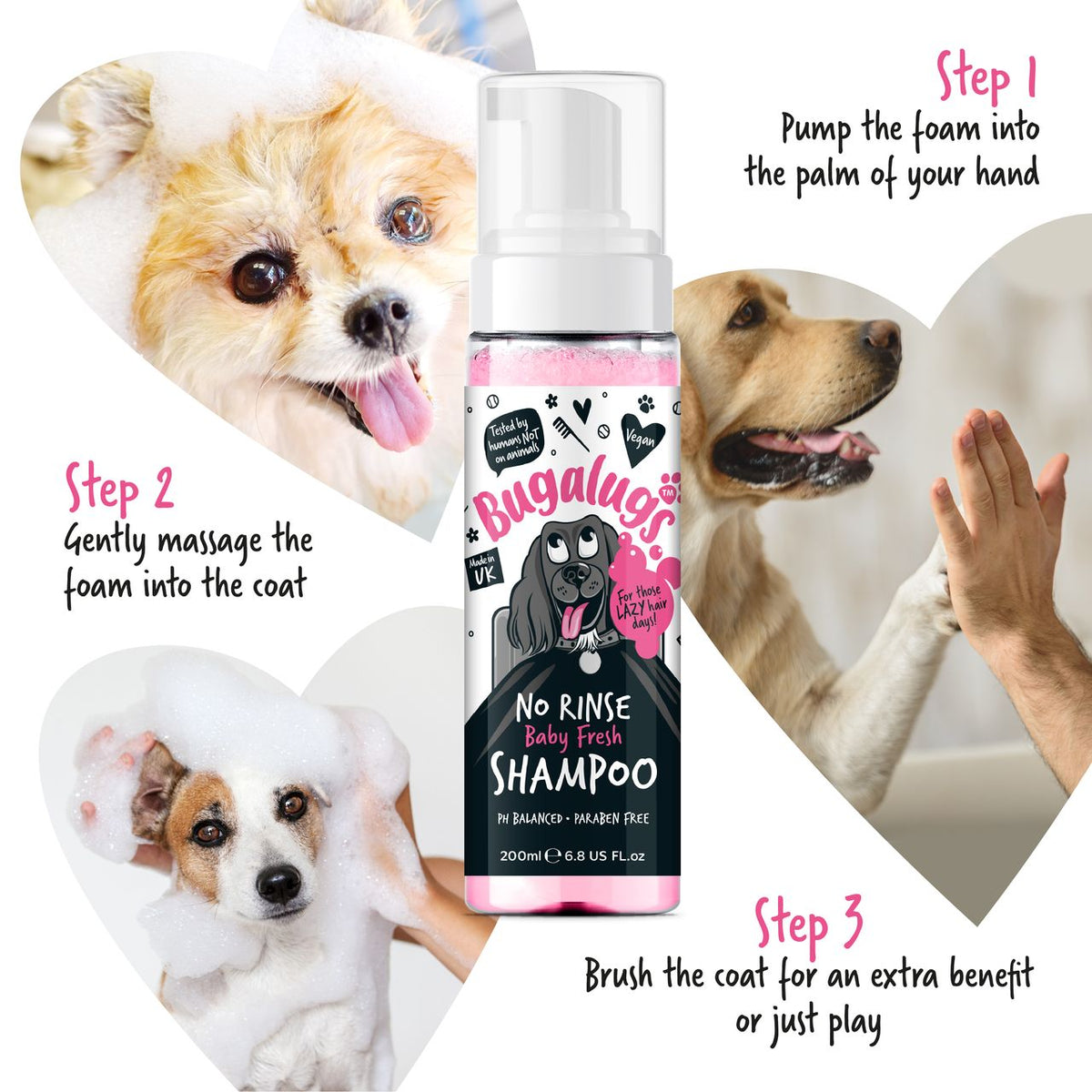 Bugalugs No Rinse Baby Fresh Dog Shampoo - 200ml