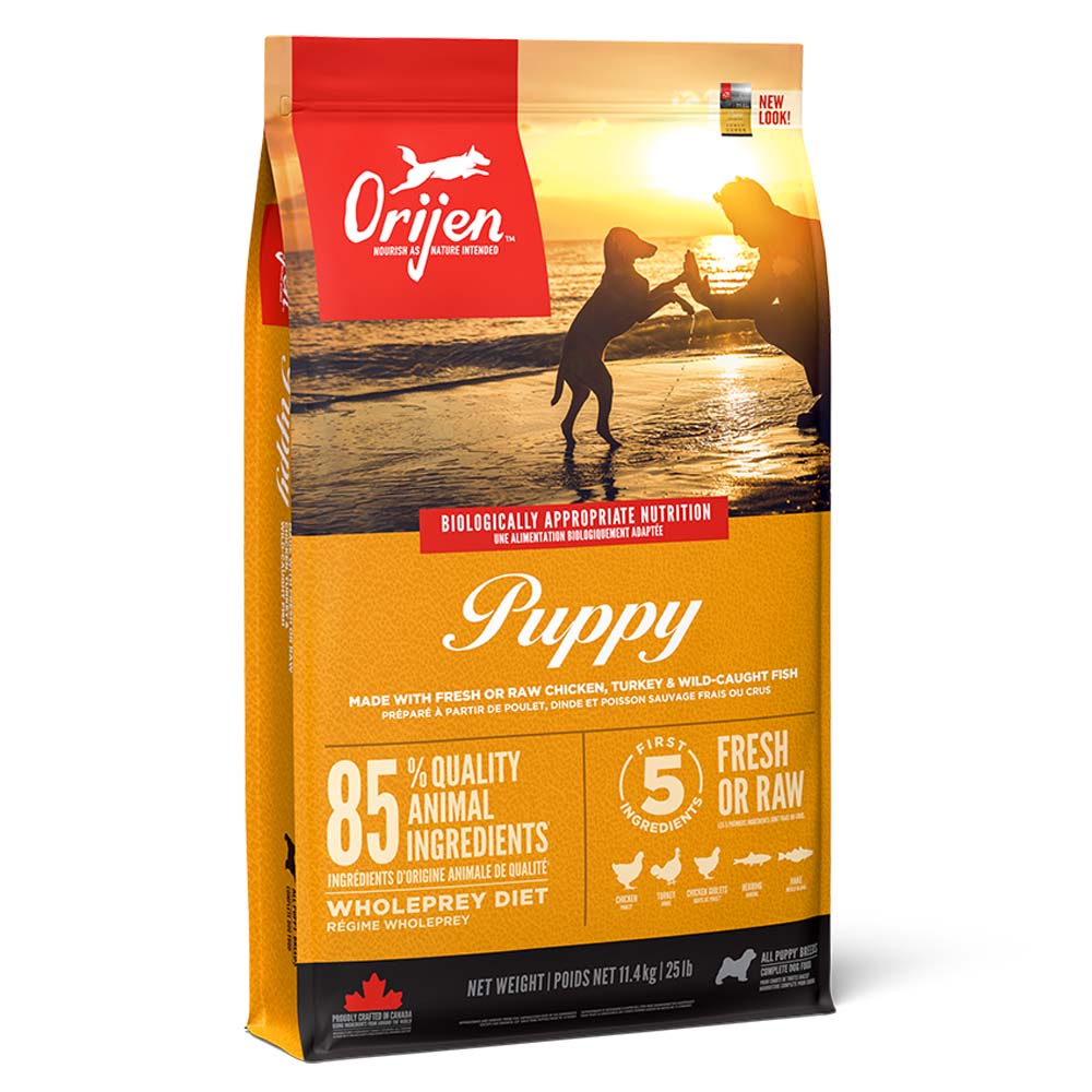 Orijen Orijen Grain Free Chicken Herring Mackerel Turkey Puppy Dry Dog Food pet food packaging