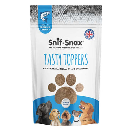 Snif-Snax Tasty Toppers Dog Treats - Salmon & Sweet Potato - 160g