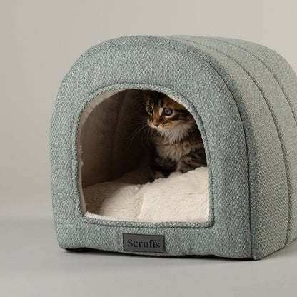 Scruffs Seattle Cave Cat Bed - Topaz Green
