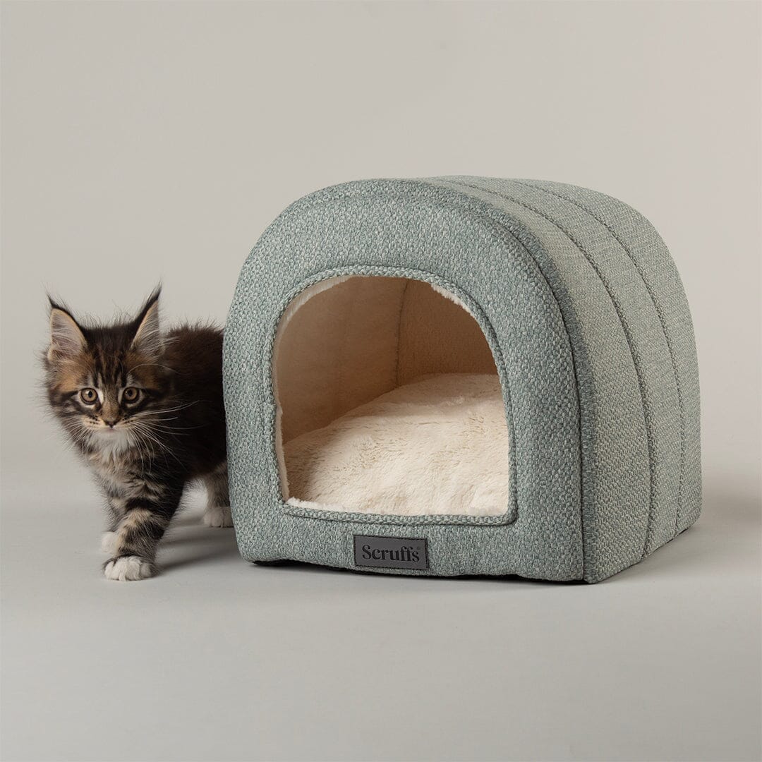 Scruffs Seattle Cave Cat Bed - Topaz Green