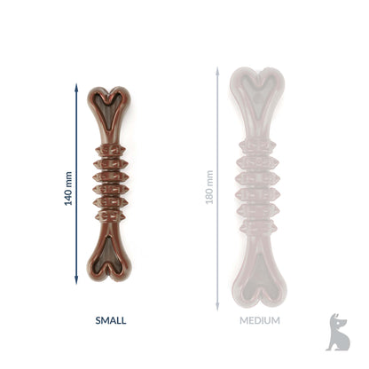 Barkshire Small Studded Bone Dog Toy - Brown