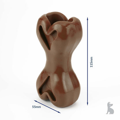 Barkshire Interactive Bone Dog Toy -  Brown