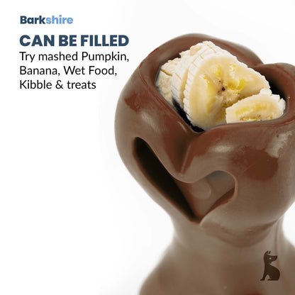 Barkshire Interactive Bone Dog Toy -  Brown