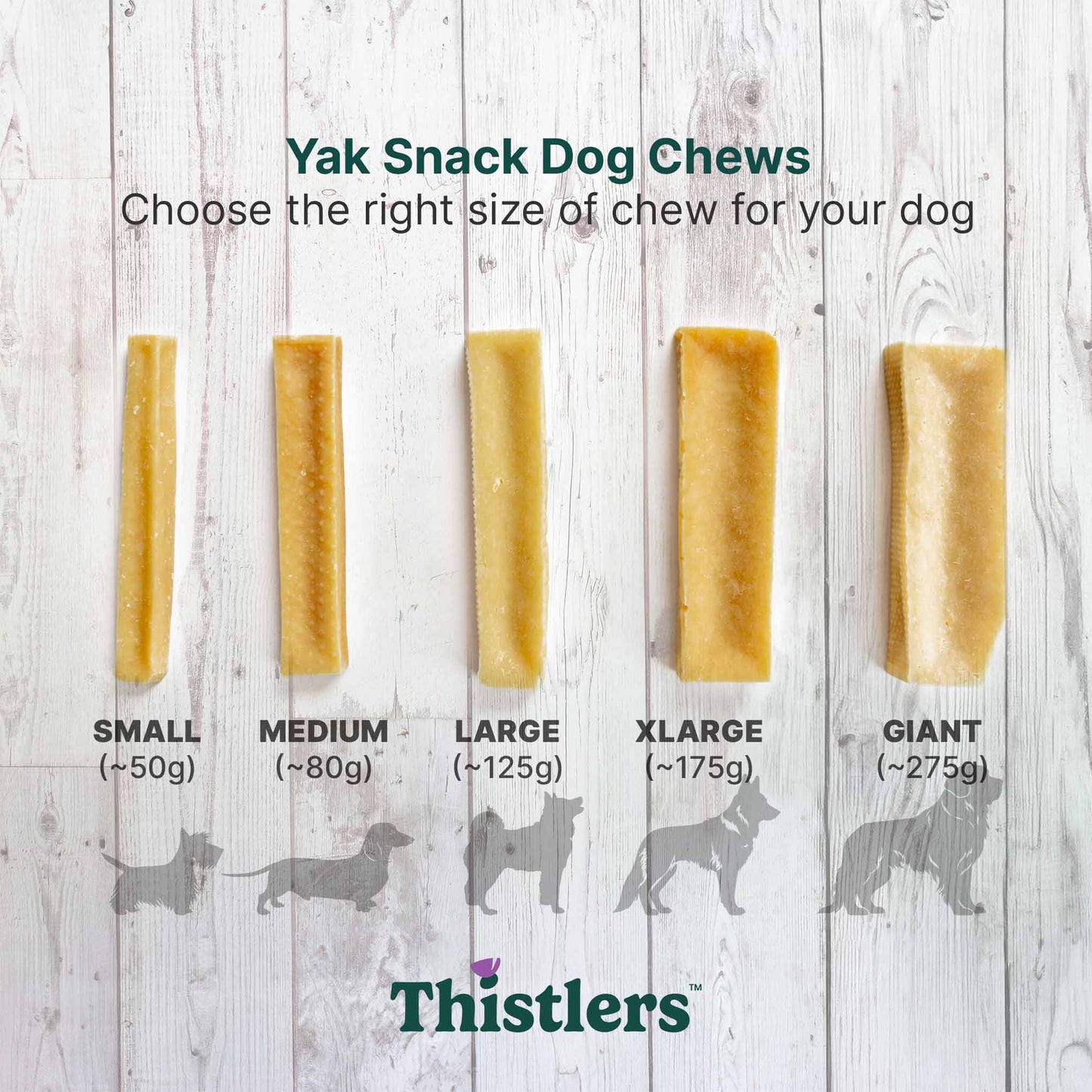 Thistlers Natural Yak Snack Dog Chew - Medium