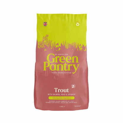 Green Pantry Digestion Dry Dog Food - Trout with Salmon, Peas and Spinach