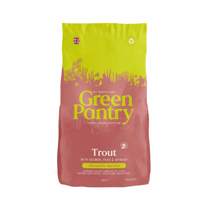 Green Pantry Digestion Dry Dog Food - Trout with Salmon, Peas and Spinach
