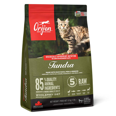 Orijen Orijen Tundra Duck Liver Pork Trout Venison pet food packaging