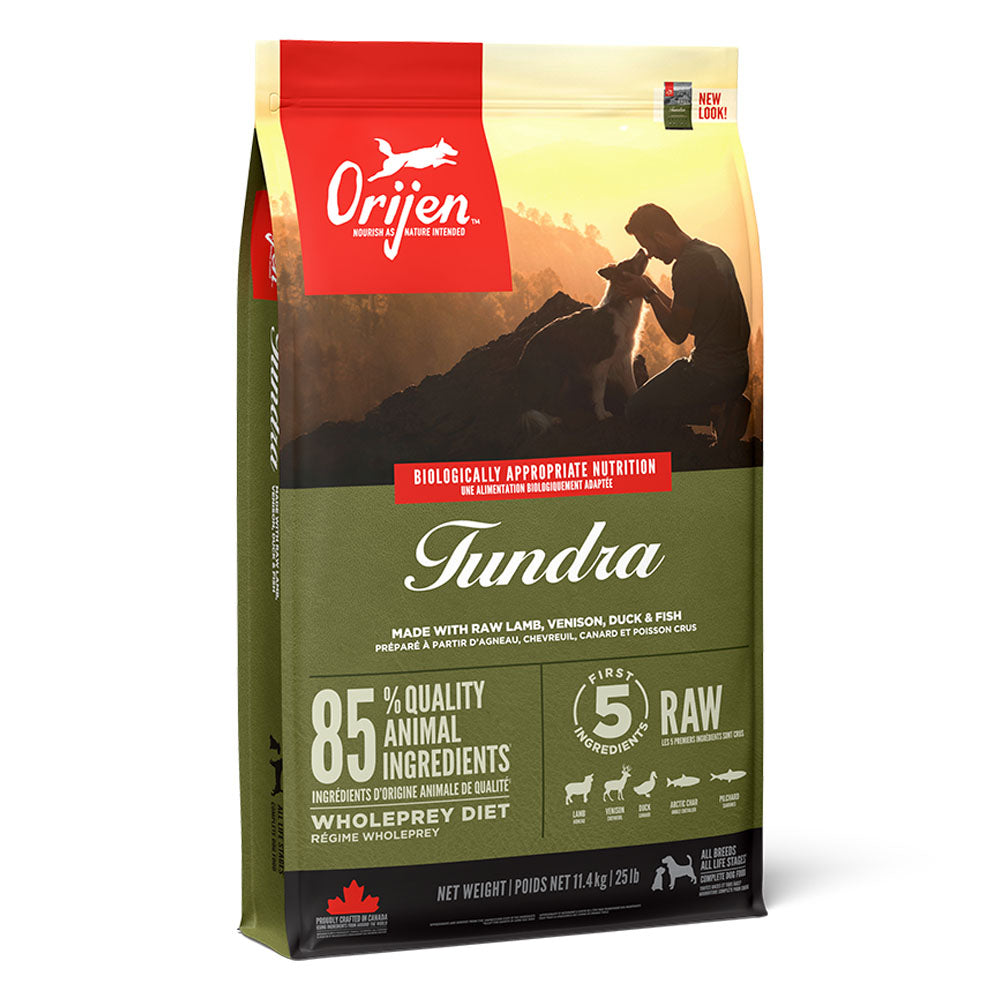 Orijen Orijen Tundra Grain Free Duck Lamb Pork Venison Adult Dry Dog Food pet food packaging