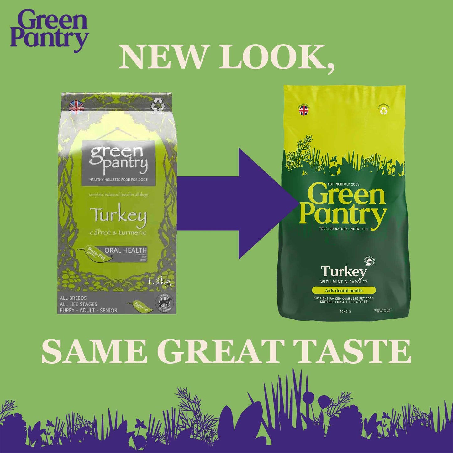 Green Pantry Dental Dry Dog Food - Turkey, Mint & Parsley