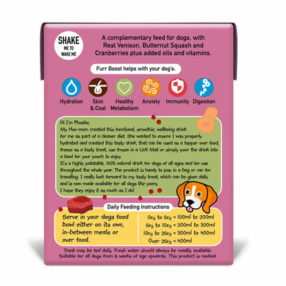 Furr Boost Hydration Drink for Dogs - Venison, Butternut Squash & Cranberry