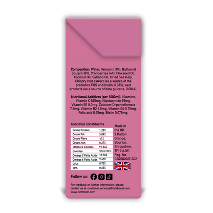 Furr Boost Hydration Drink for Dogs - Venison, Butternut Squash & Cranberry
