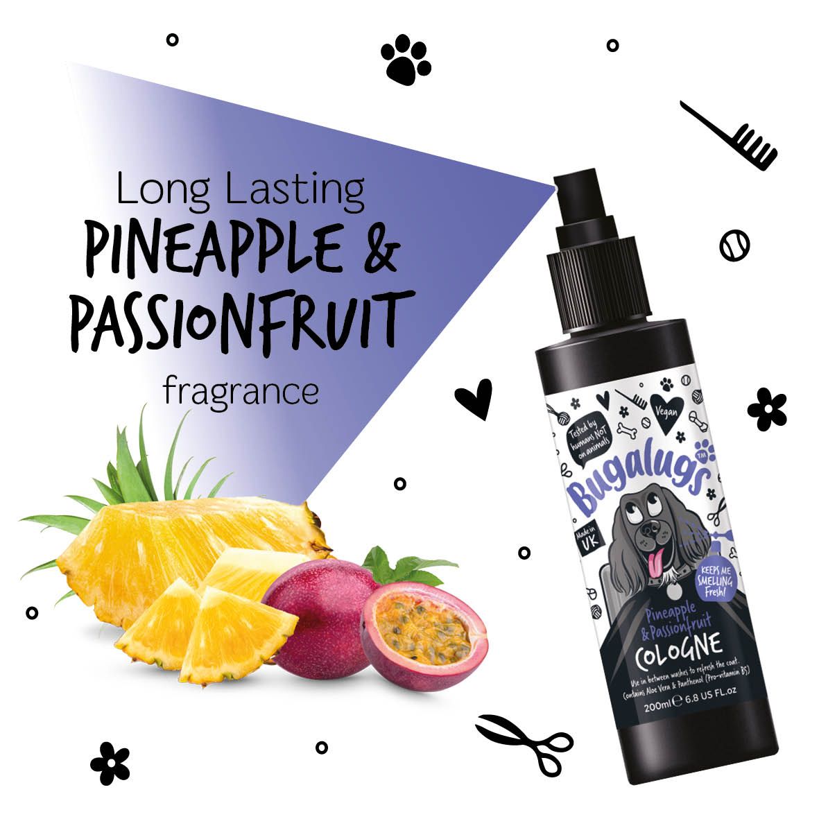 Bugalugs Pineapple & Passionfruit Dog Cologne - 200ml