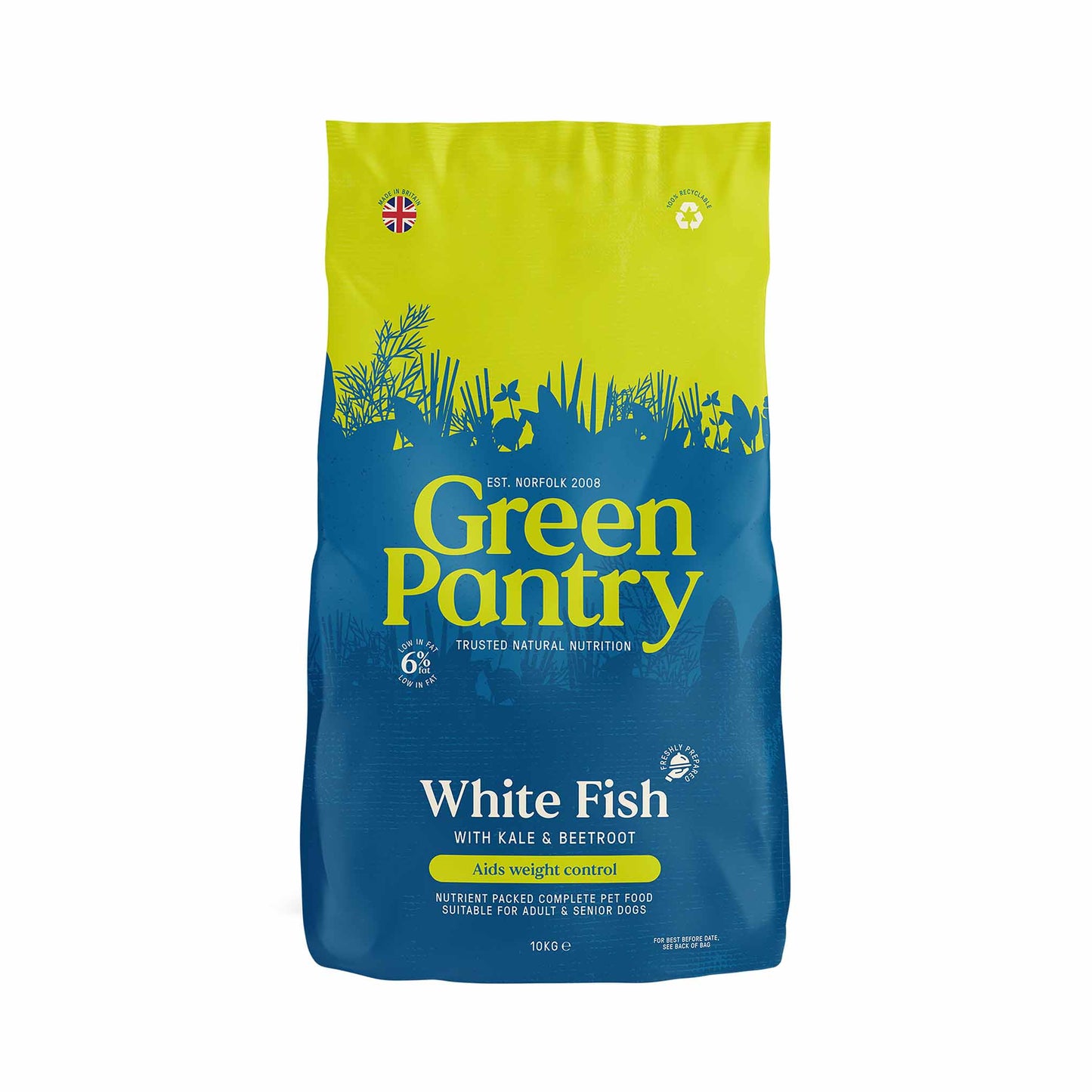 Green Pantry Weight Control Dry Dog Food - White Fish, Kale & Beetroot