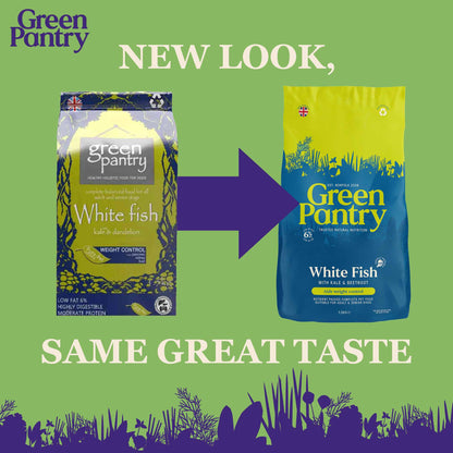 Green Pantry Weight Control Dry Dog Food - White Fish, Kale & Beetroot