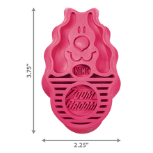 KONG ZoomGroom Dog Bath Brush- Red