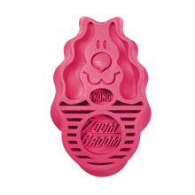 KONG ZoomGroom Dog Bath Brush- Red