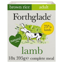 Forthglade Complete Adult Wet Dog Food - Lamb & Brown Rice - 18x395g trays