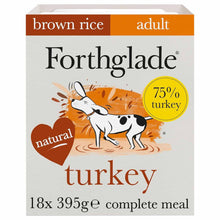 Forthglade Complete Adult Wet Dog Food - Turkey with Brown Rice -18x395g trays