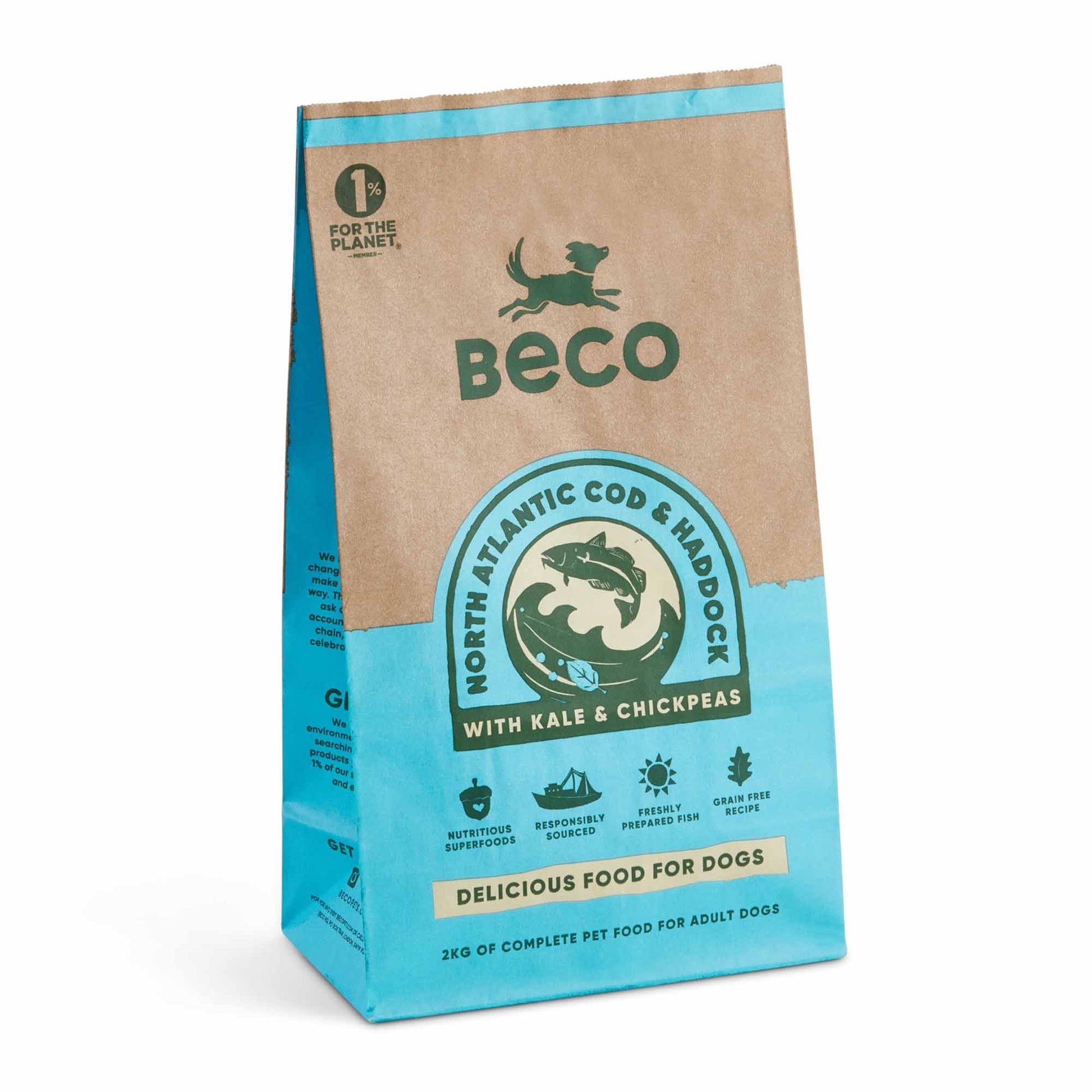 Beco Beco Cod Trout Adult Dry Dog Food pet food packaging