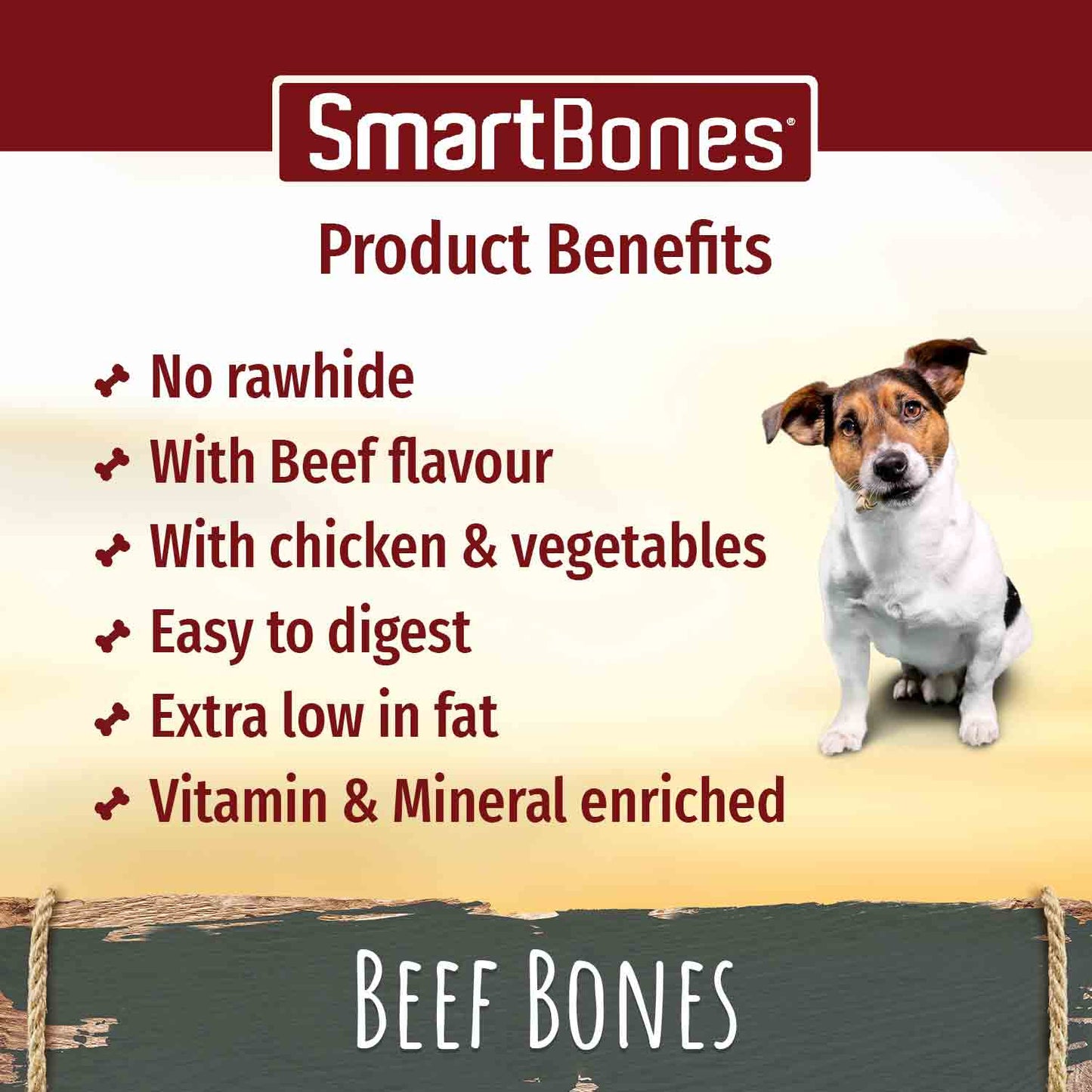 SmartBones Mini Bones - Beef - 8 Bones