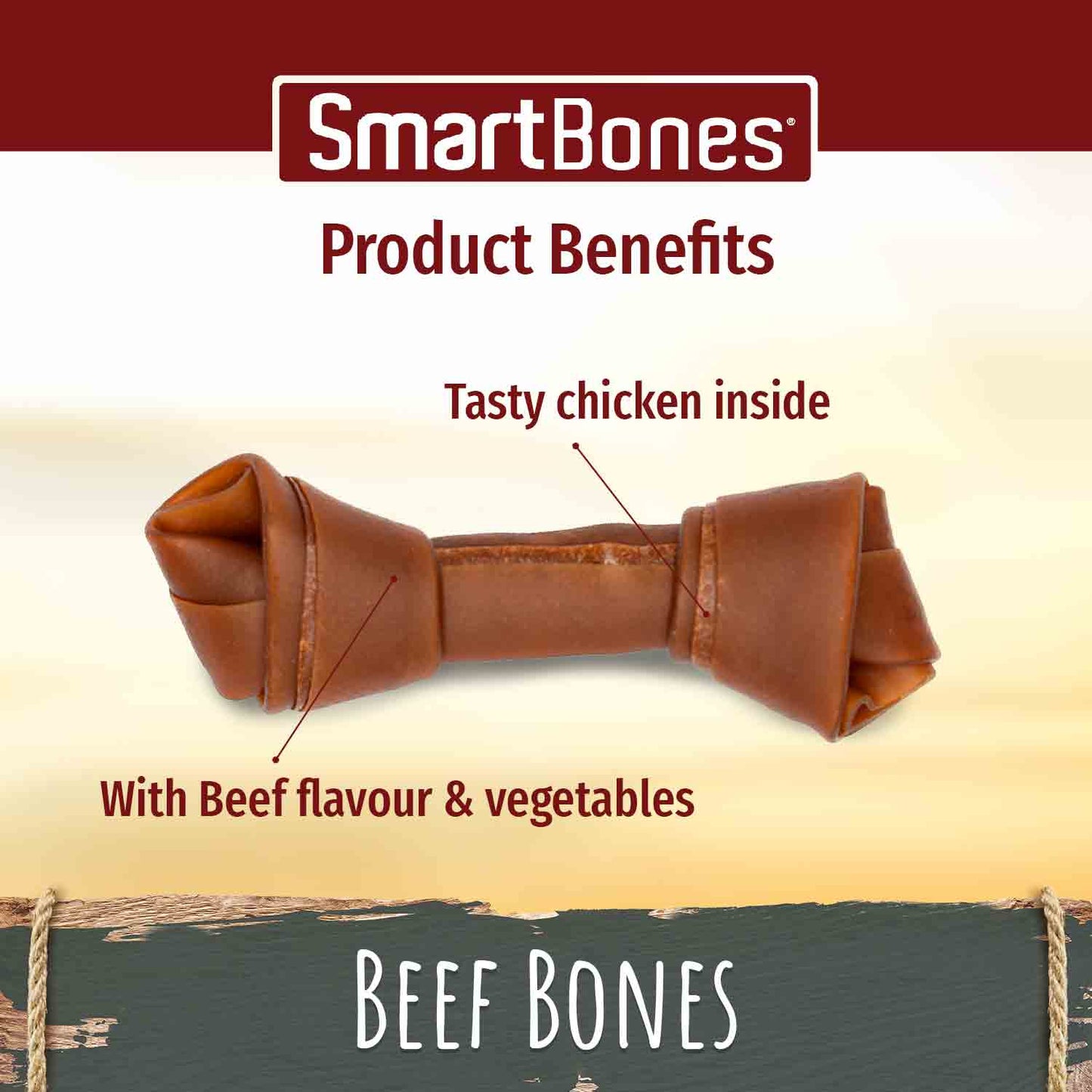 SmartBones Mini Bones - Beef - 8 Bones