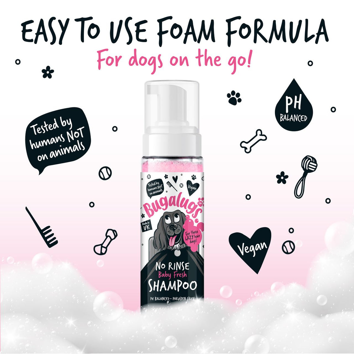 Bugalugs No Rinse Baby Fresh Dog Shampoo - 200ml