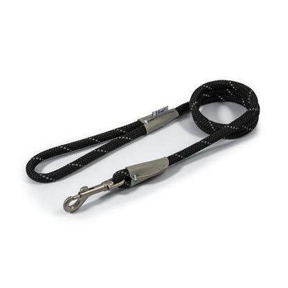 Viva Reflective Rope Dog Lead -Black