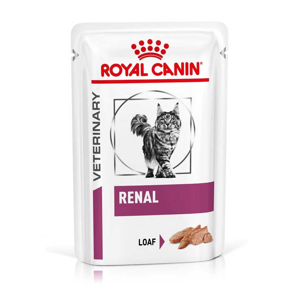 ROYAL CANIN Veterinary Renal Adult Wet Cat Food - 48x85g Pouches