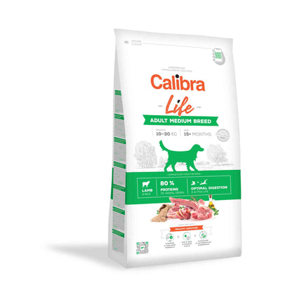 Calibra Life Medium Breed Adult Dry Dog Food - Lamb