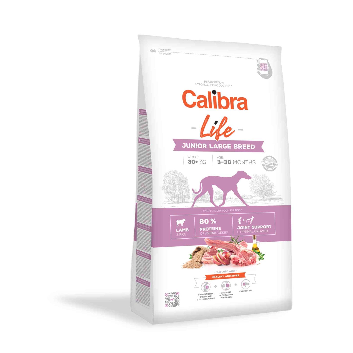Calibra Life Large Breed Junior Dry Dog Food - Lamb