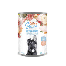 Calibra Verve Puppy & Junior Wet Dog Food - Turkey & Lamb - 6 x 400g Cans