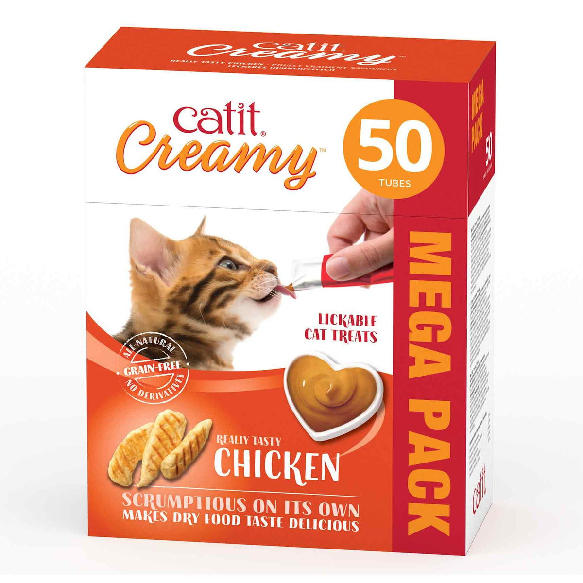 Catit Catit Creamy Lickable Chicken Adult Treat Cat pet food packaging