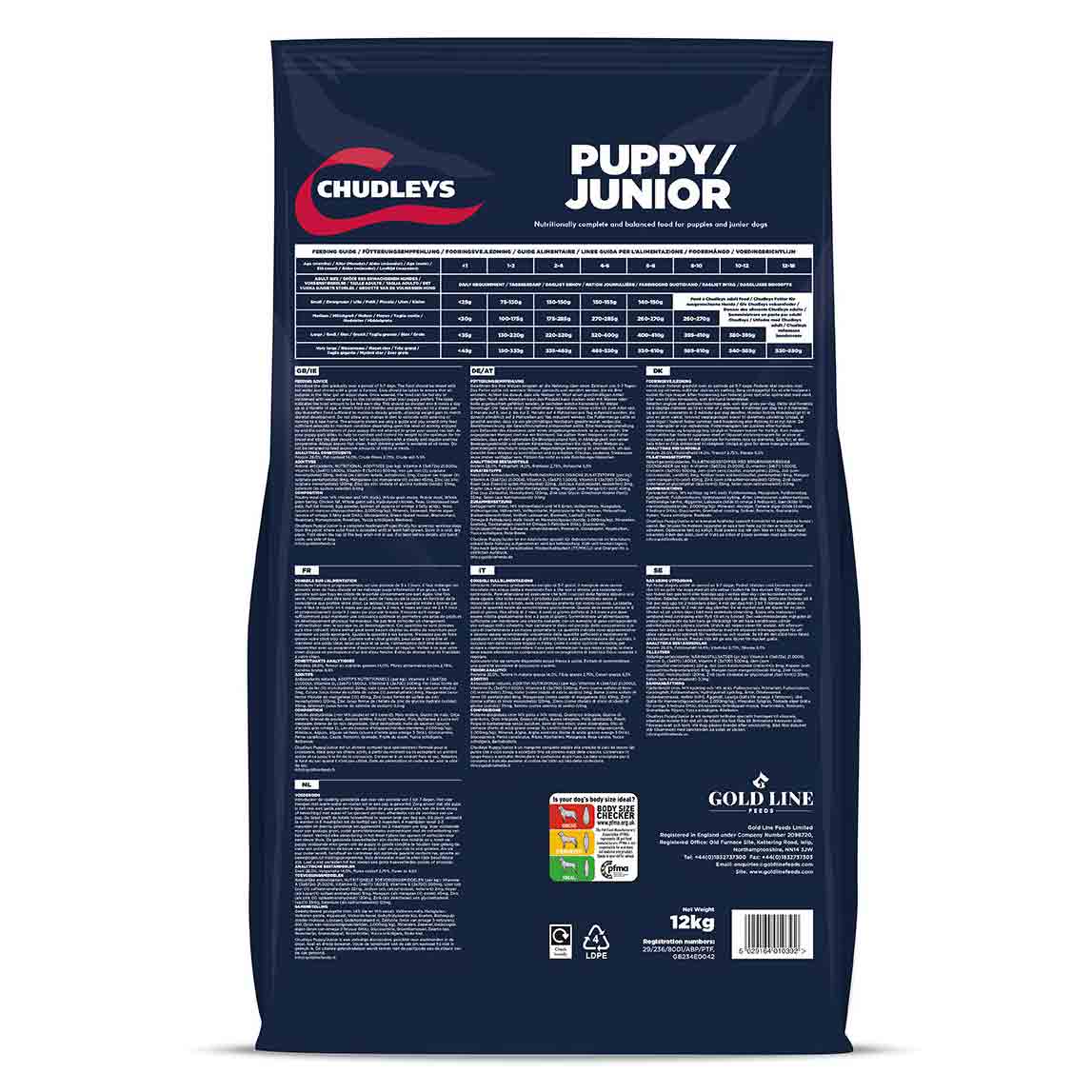 Chudleys Working Dog Puppy & Junior Dry Dog Food - Chicken