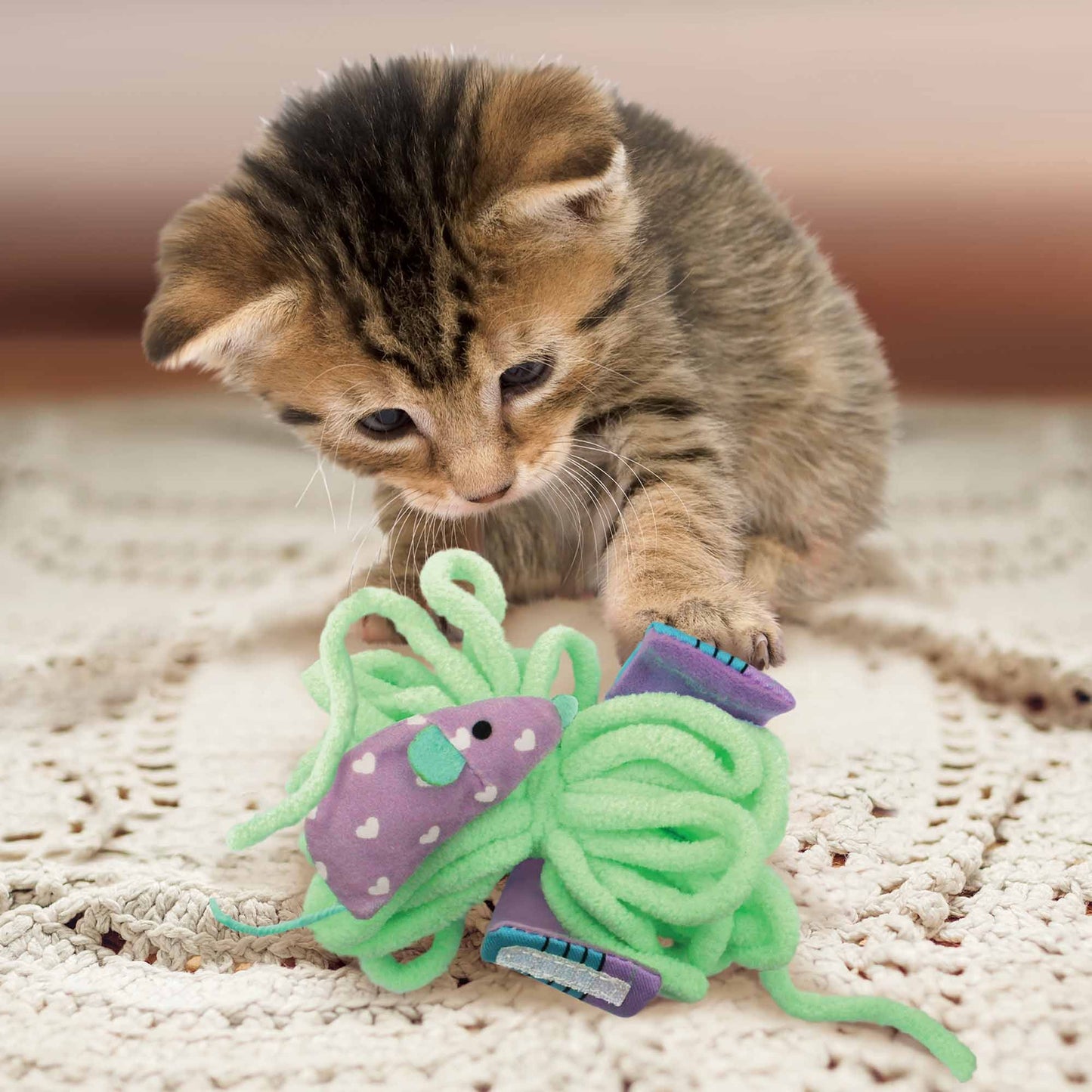 KONG Pull-A-Partz Yarnz Cat Toy - Assorted