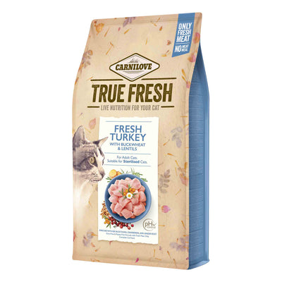 Carnilove Carnilove True Buckwheat Lentils Turkey Adult pet food packaging