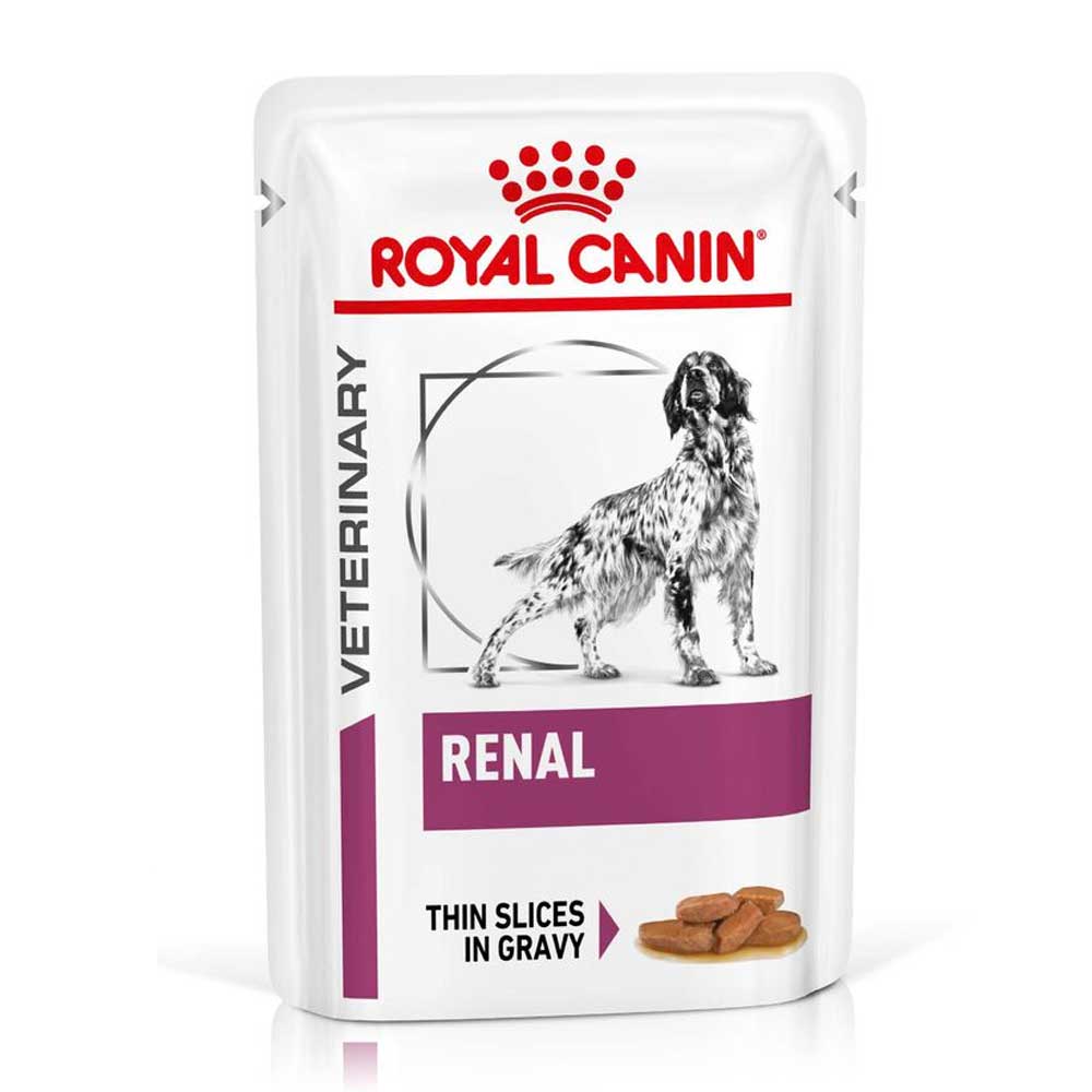 ROYAL CANIN Veterinary Renal Adult Wet Dog Food - 48x100g Pouches