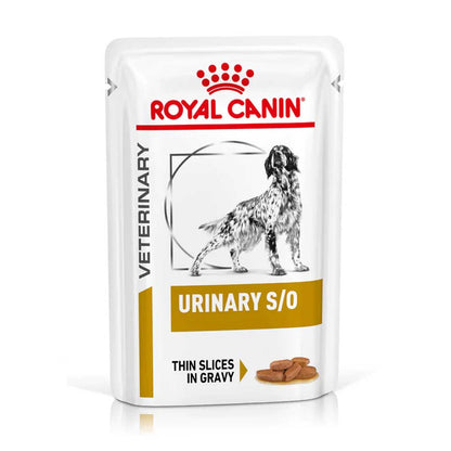 ROYAL CANIN Veterinary Urinary S/O Thin Slices in Gravy Adult Wet Dog Food - 48x100g Pouches