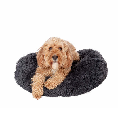 Danish Essentials Fluffy Donut Bed - Charcoal - 50cm