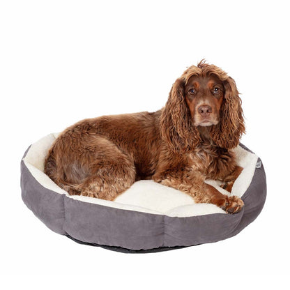 Danish Essentials Quilted Dog Bed - Charcoal