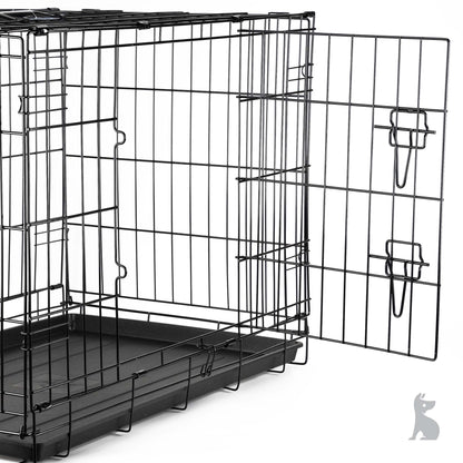 Barkshire Heavy Duty Dog Cage with Divider - Large  91 x 59cm