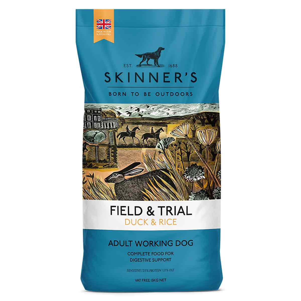 Skinners Skinners Field Trial Duck Adult Dry Dog Food pet food packaging