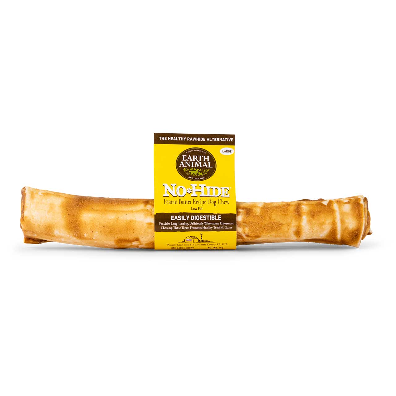 Earth Animal No Hide Large Dog Chew - Peanut Butter - 99g