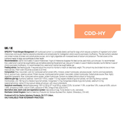 Dechra Specific CDD-HY Food Allergen Management Hydrolysed Dry Dog Food