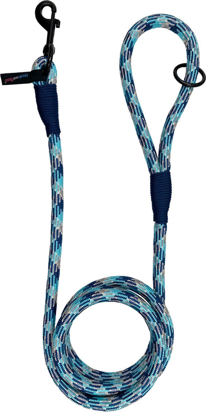 Hem and Boo High Performance Rope Dog Slip Lead - Red/Orange