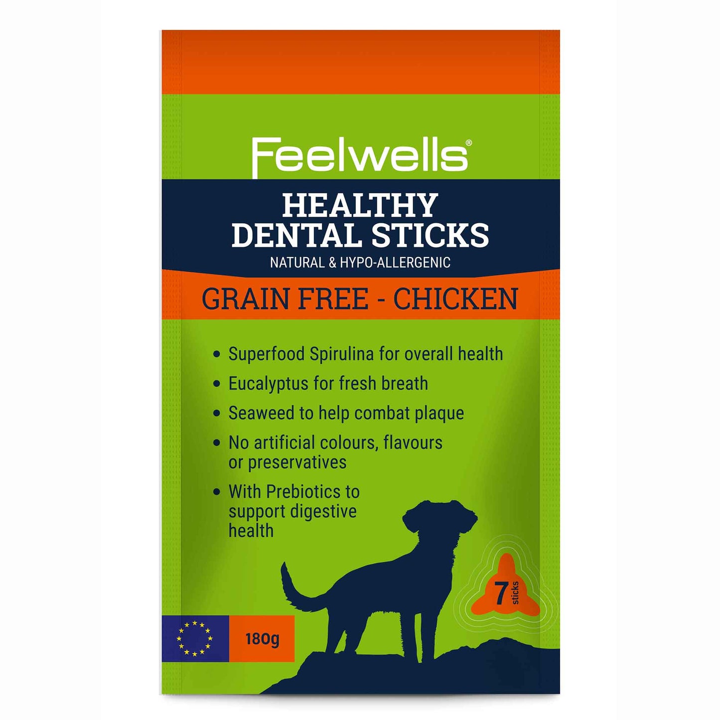Feelwells Grain Free Dental Sticks - Chicken - 7 sticks