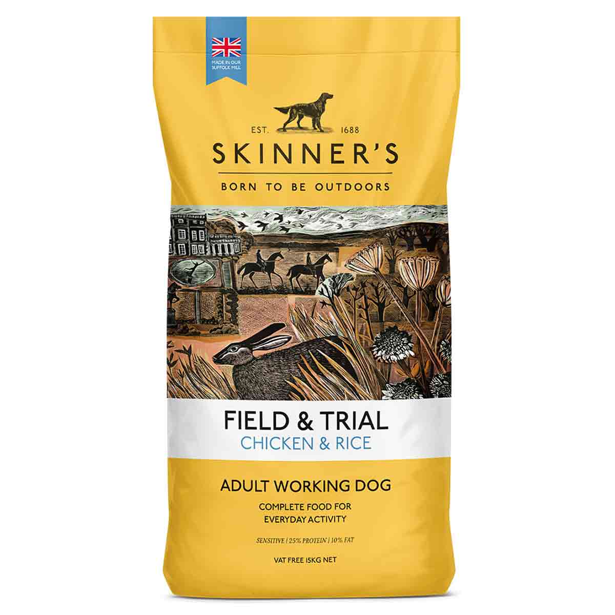 Skinners Skinners Field Trial Chicken Adult Dry Dog Food pet food packaging