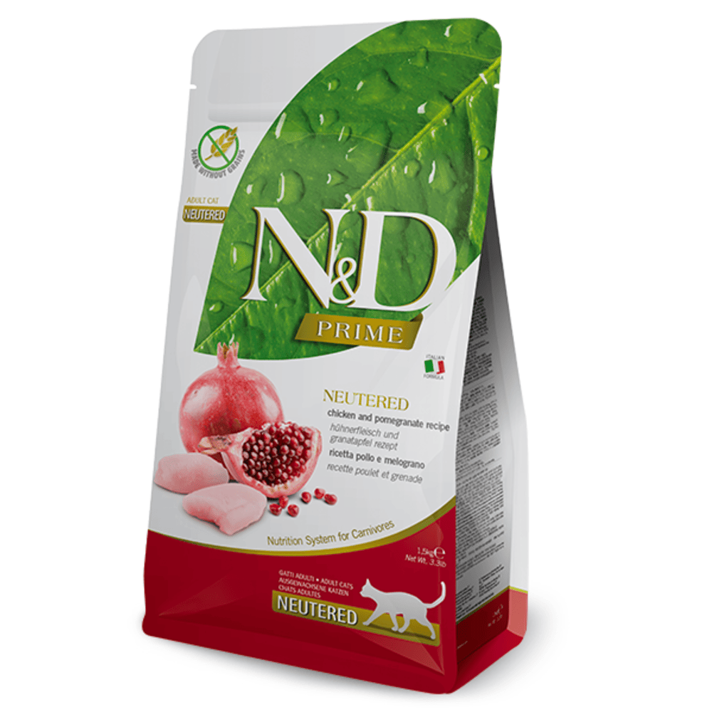 Farmina N&D Prime Neutered Adult Dry Cat Food - Chicken & Pomegranate