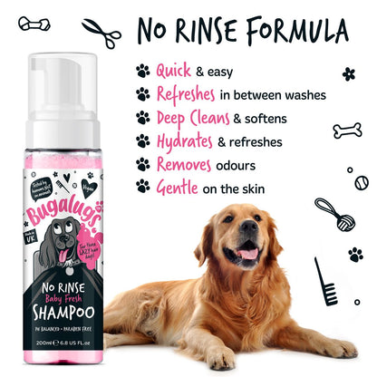 Bugalugs No Rinse Baby Fresh Dog Shampoo - 200ml